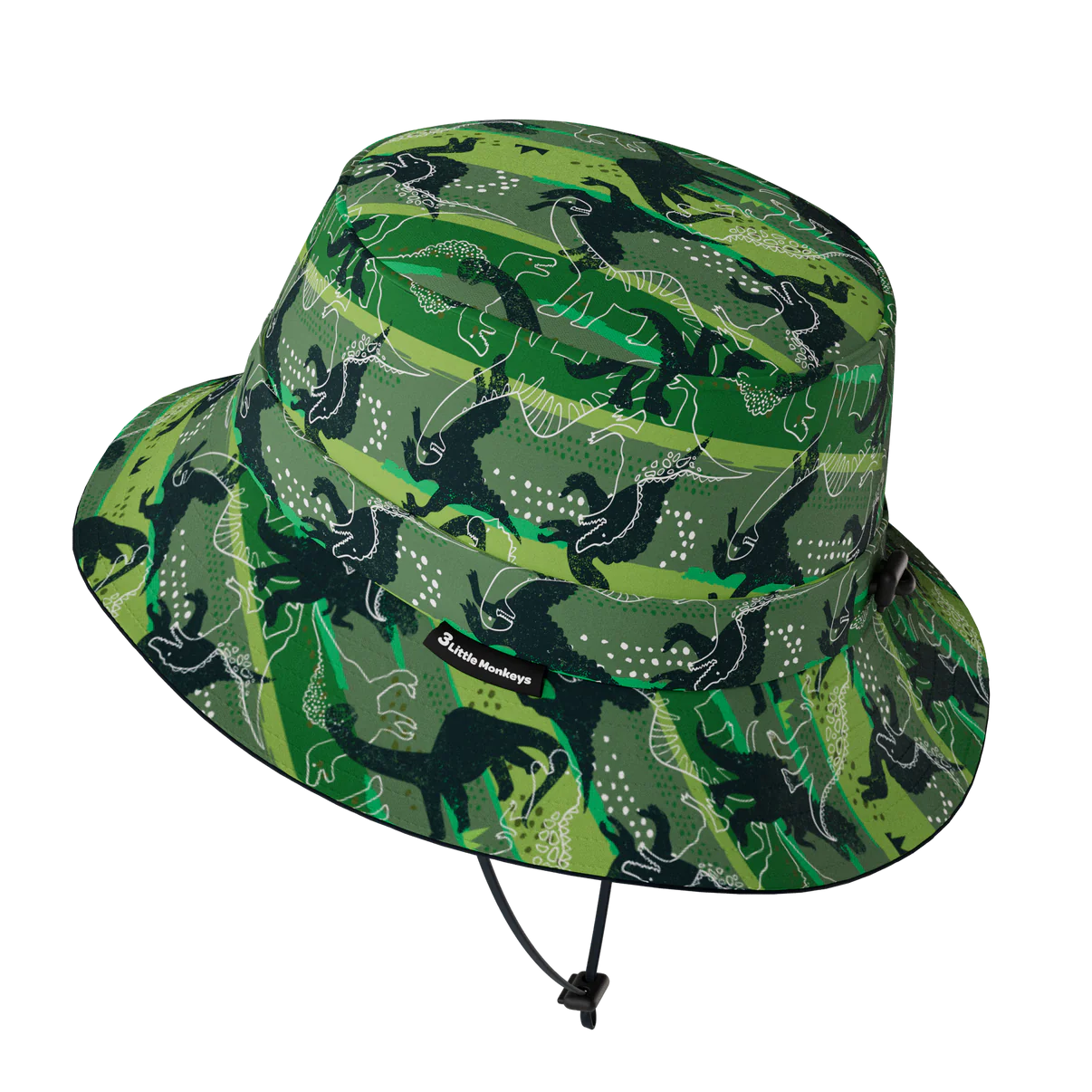 3 little monkey bucket sunhat - dinosaurs