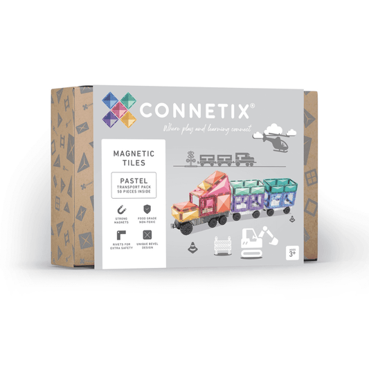 connetix pastel transport pack 50 pieces