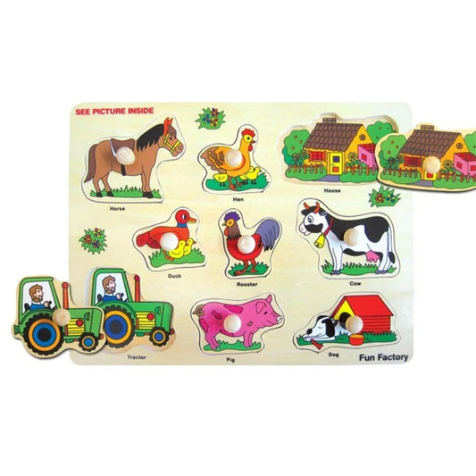 fun factory wooden knob puzzles