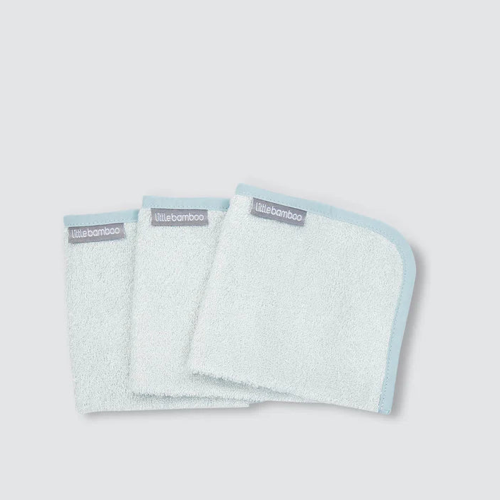 Little Bamboo Towelling Wash Cloth - 3 pack