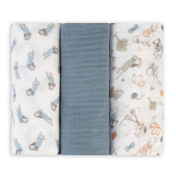 Little Linen Muslin Wrap - 3 pack