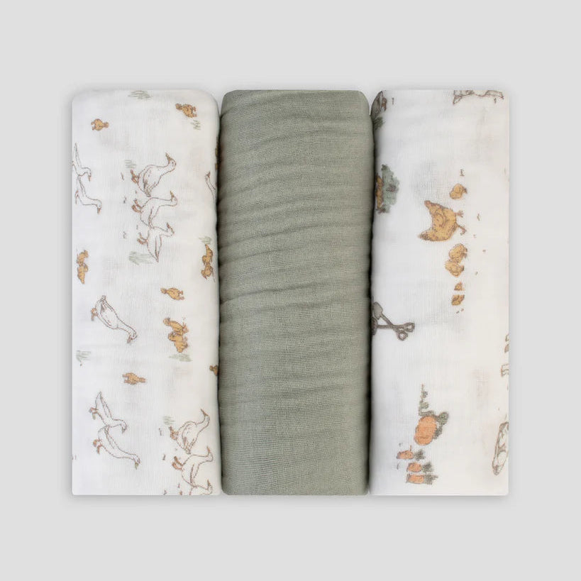 Little Linen Muslin Wrap - 3 pack