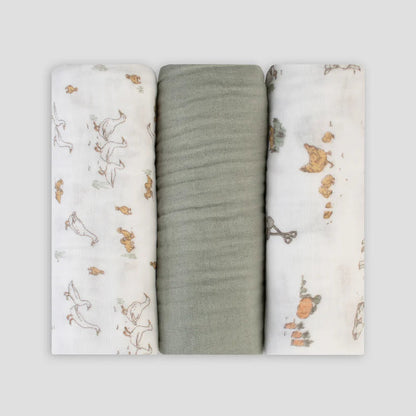 Little Linen Muslin Wrap - 3 pack