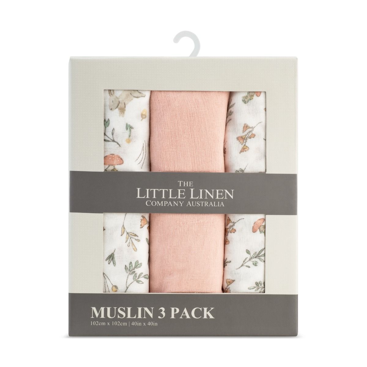 Little Linen Muslin Wrap - 3 pack