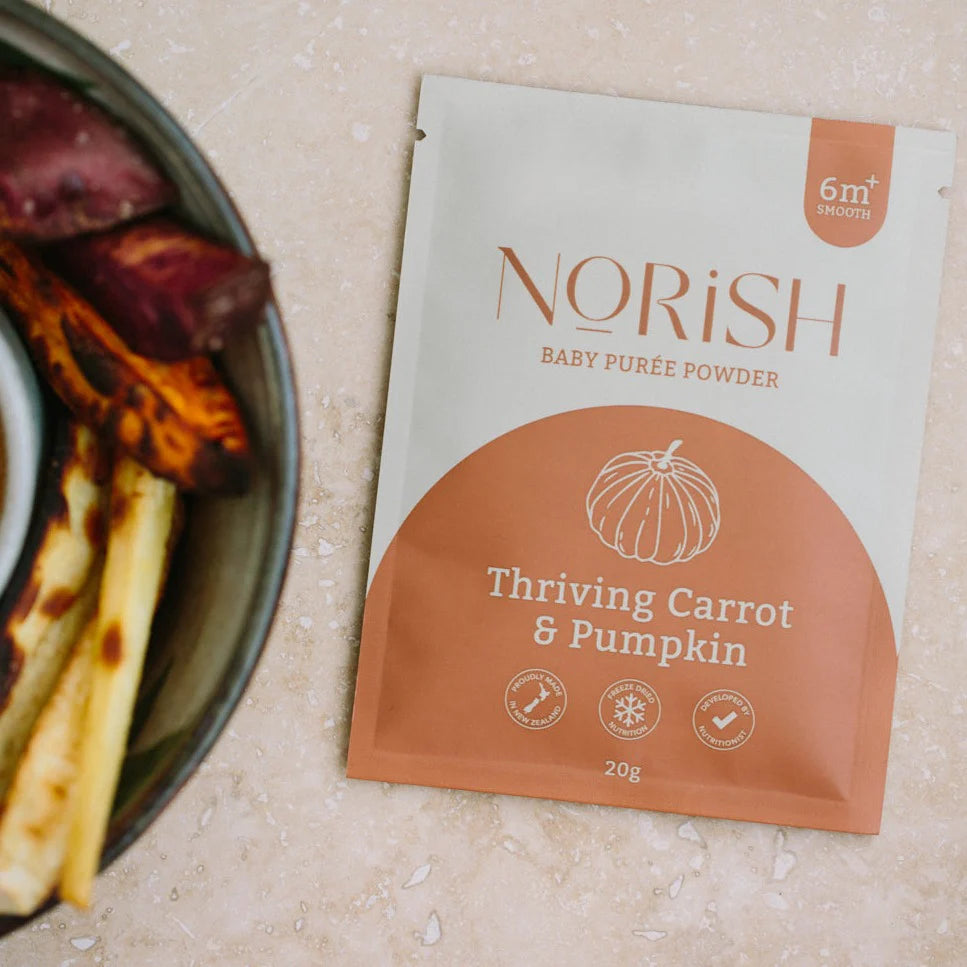 norish baby puree powder - thriving carrot & pumpkin