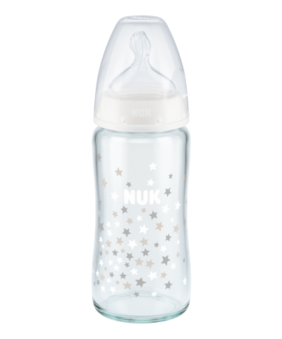 nuk first choice plus baby bottle with temperature control - glass