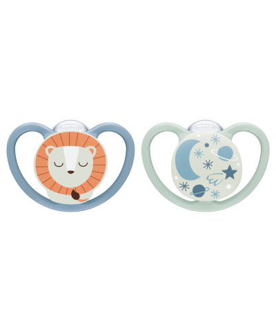 NUK Space Night Silicone Soother - 2 pack