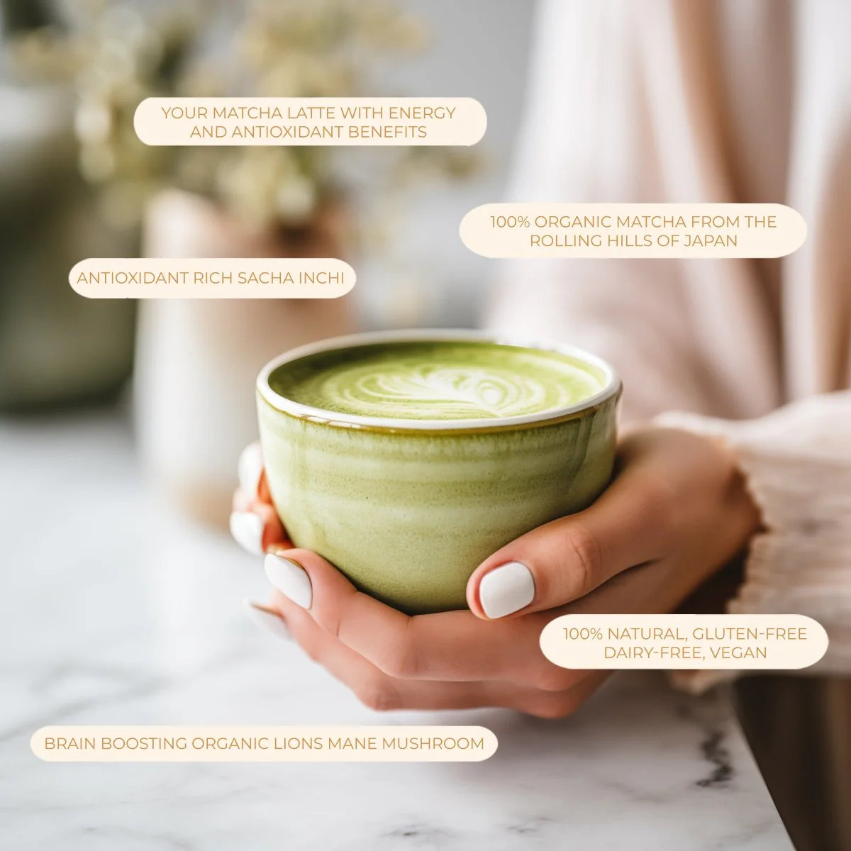 thriveland energy & antioxidants matcha latte