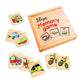 fun factory wooden memory game - transport